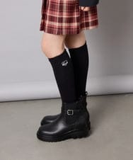 KGLAD04009 a.v.v KIDS(アー・ヴェ・ヴェ) [KIDS]ハート刺繍ニーハイソックス ブラック