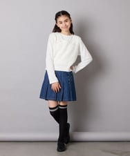 KGLAD05009 a.v.v KIDS(アー・ヴェ・ヴェ) [KIDS]【小学生人気No1】ラインニーハイソックス グレー