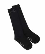 KGLAG30007 a.v.v KIDS(アー・ヴェ・ヴェ) [KIDS]【19-21/22-24cm】リボンハイソックス ブラック