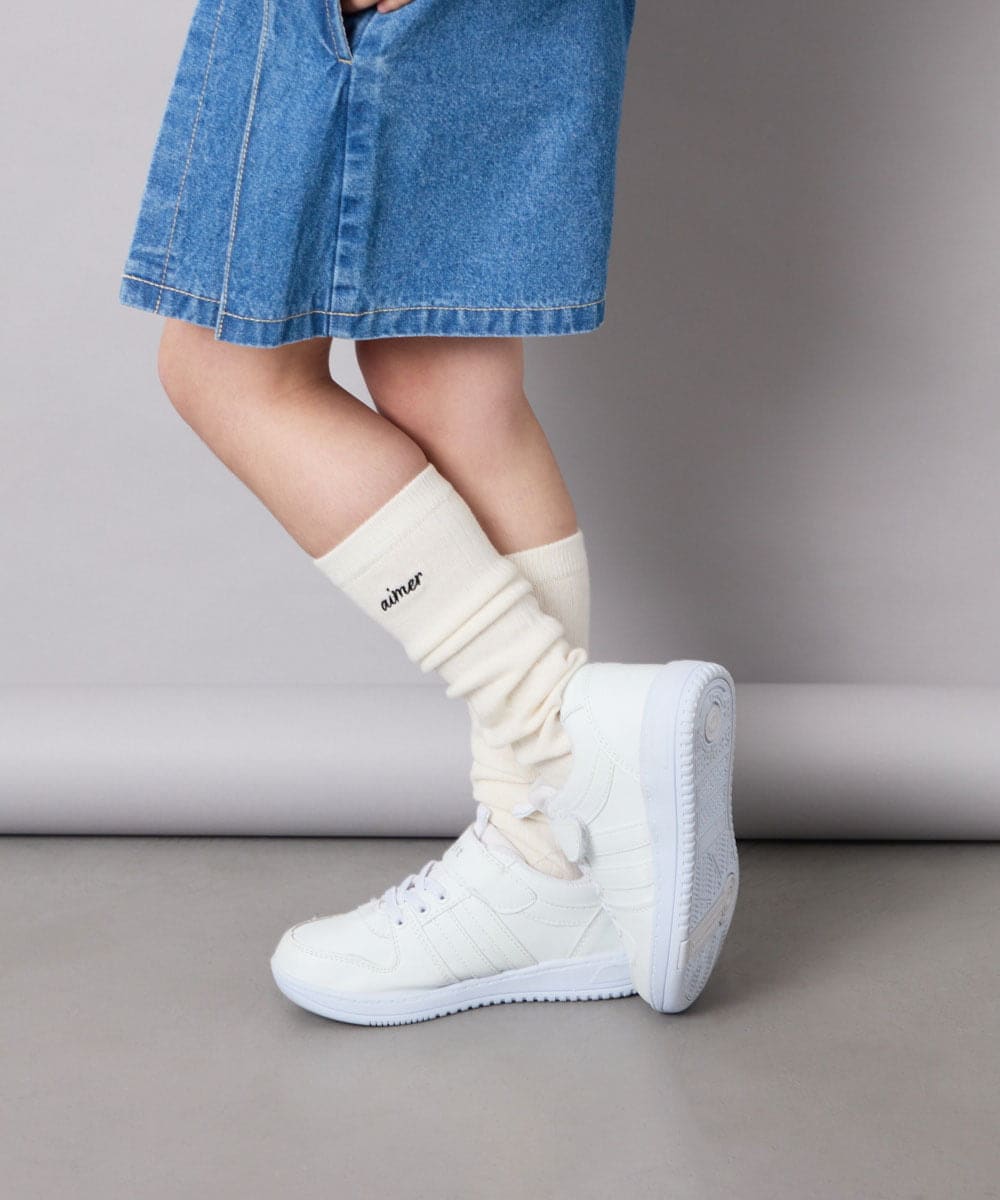 KGLAG31009 a.v.v KIDS(アー・ヴェ・ヴェ) [KIDS]【19-21/22-24cm】ルーズソックス アイボリー