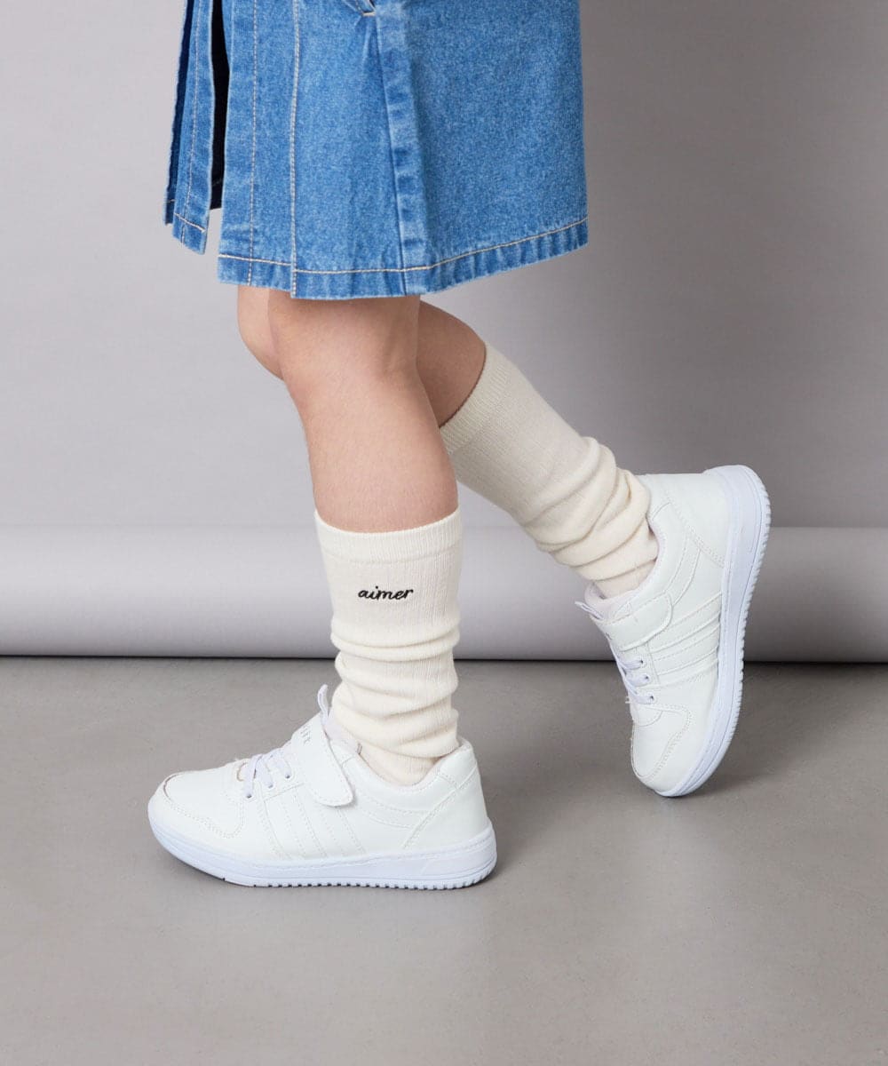KGLAG31009 a.v.v KIDS(アー・ヴェ・ヴェ) [KIDS]【19-21/22-24cm】ルーズソックス アイボリー
