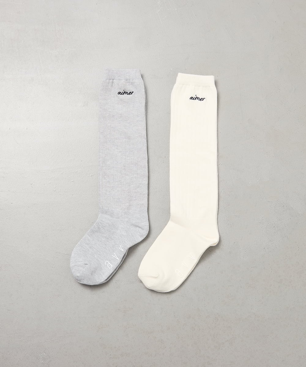 KGLAG31009 a.v.v KIDS(アー・ヴェ・ヴェ) [KIDS]【19-21/22-24cm】ルーズソックス グレー