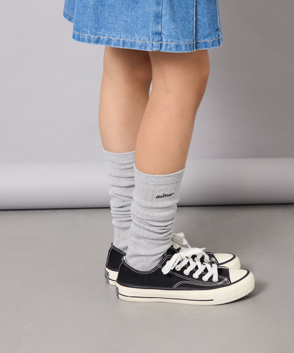 KGLAG31009 a.v.v KIDS(アー・ヴェ・ヴェ) [KIDS]【19-21/22-24cm】ルーズソックス グレー