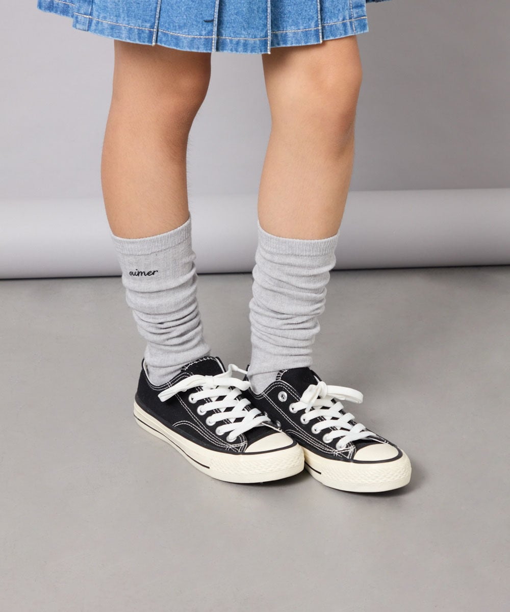 KGLAG31009 a.v.v KIDS(アー・ヴェ・ヴェ) [KIDS]【19-21/22-24cm】ルーズソックス グレー