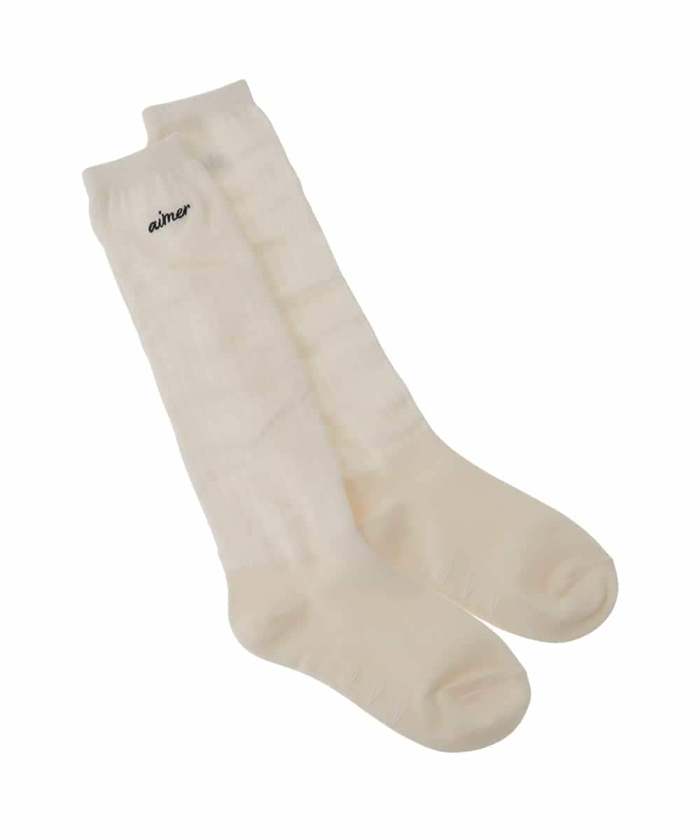 KGLAG31009 a.v.v KIDS(アー・ヴェ・ヴェ) [KIDS]【19-21/22-24cm】ルーズソックス アイボリー