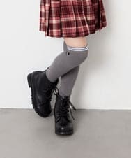 KGLAG32009 a.v.v KIDS(アー・ヴェ・ヴェ) [KIDS]【19-21/22-24cm】ラインニーハイソックス グレー