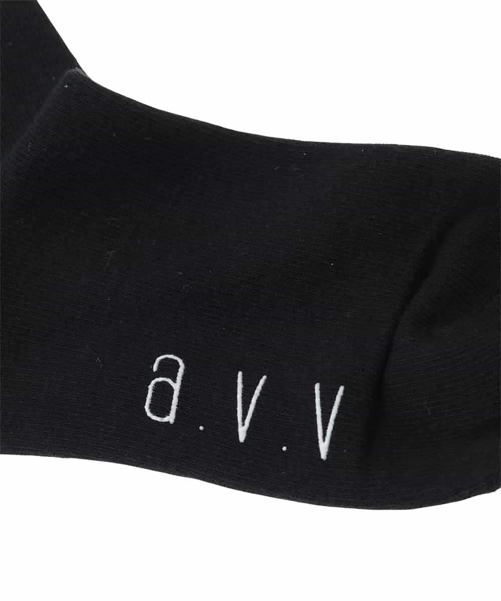 KGLAG32009 a.v.v KIDS(アー・ヴェ・ヴェ) [KIDS]【19-21/22-24cm】ラインニーハイソックス ブラック