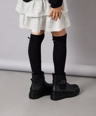 KGLAG33009 a.v.v KIDS(アー・ヴェ・ヴェ) [KIDS]【19-21/22-24cm】リボンニーハイソックス ブラック