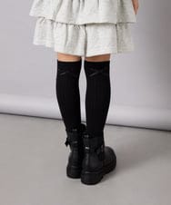 KGLAG33009 a.v.v KIDS(アー・ヴェ・ヴェ) [KIDS]【19-21/22-24cm】リボンニーハイソックス ブラック