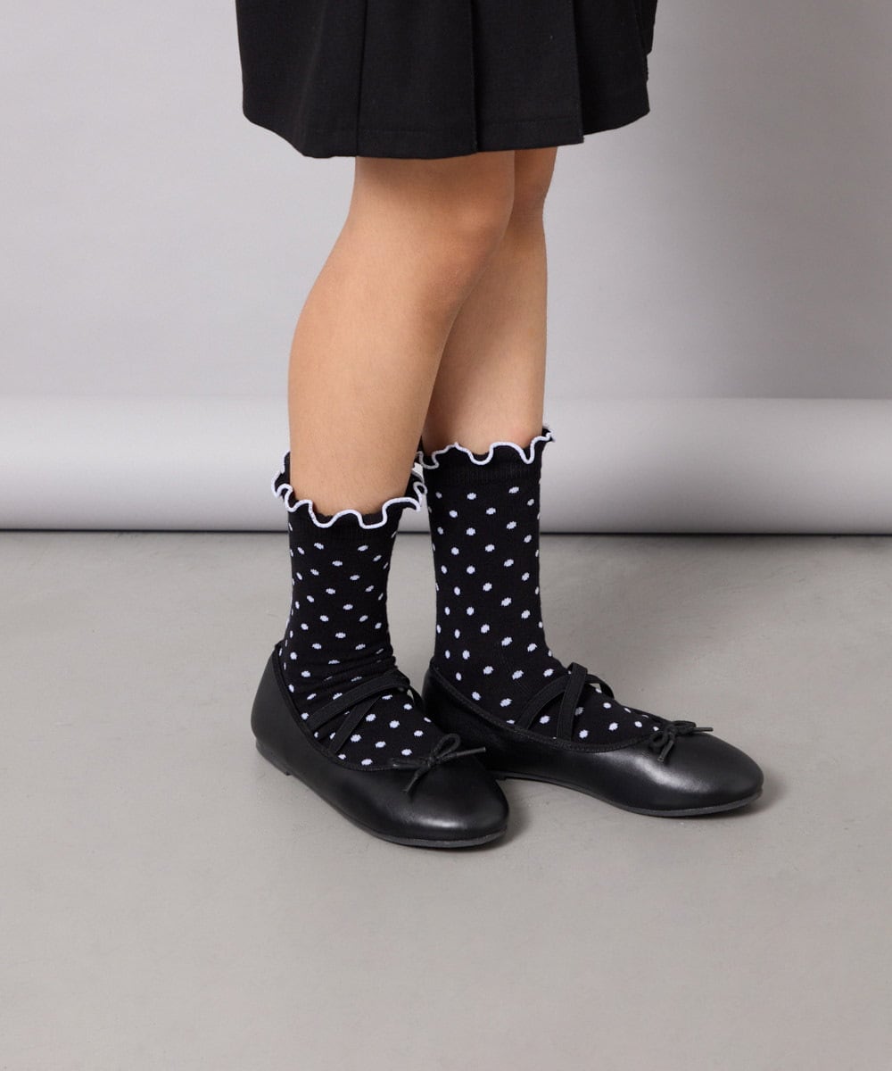 KGLAG34014 a.v.v KIDS(アー・ヴェ・ヴェ) [KIDS]【19-21/22-24cm】フェミニン3足セット ブラック