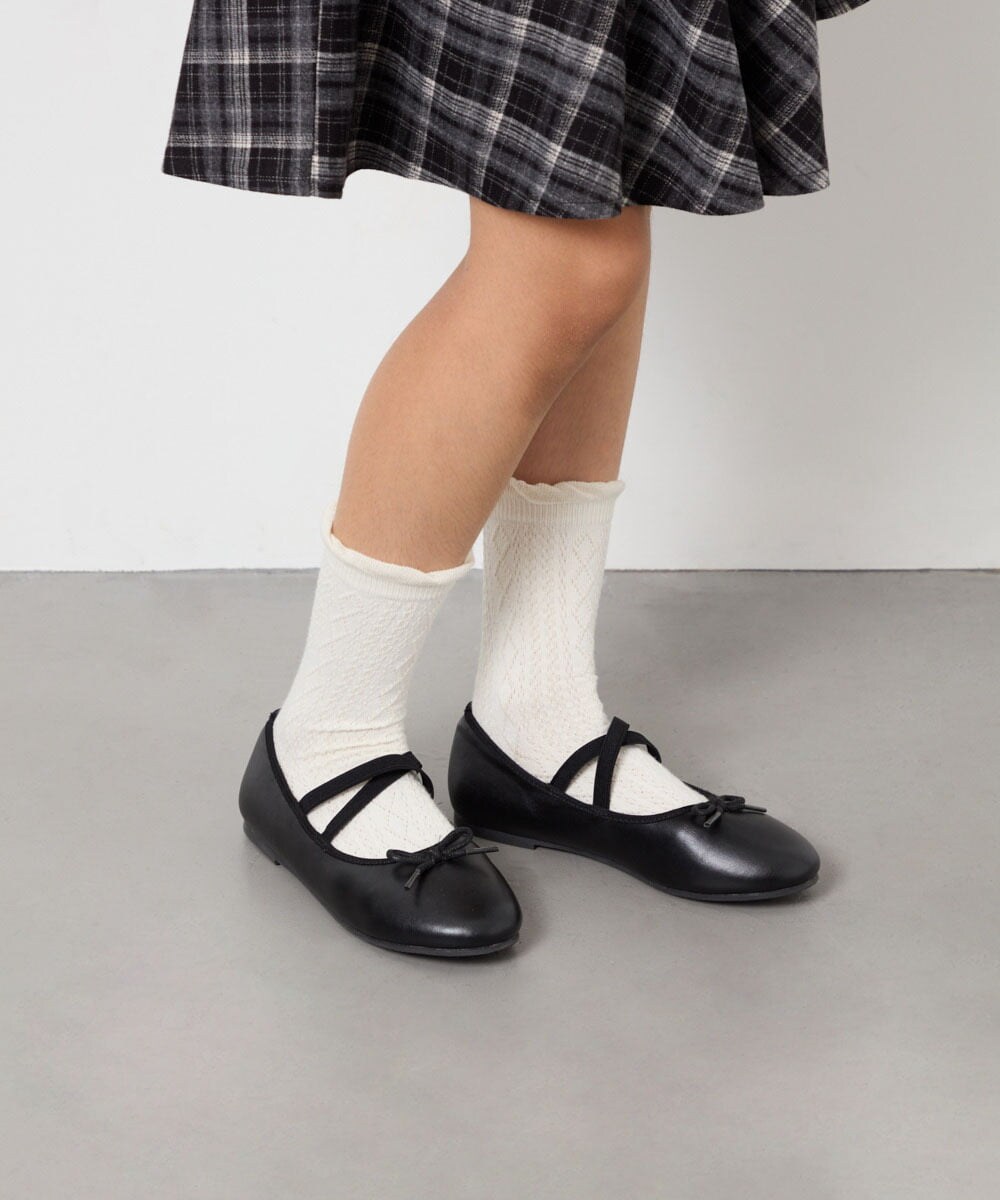 KGLAG34014 a.v.v KIDS(アー・ヴェ・ヴェ) [KIDS]【19-21/22-24cm】フェミニン3足セット ブラック