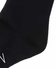 KGLAV11007 a.v.v KIDS(アー・ヴェ・ヴェ) [KIDS]ワンポイント刺繍ハイソックス ブラック