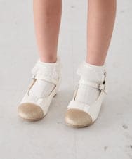 KGLCD01009 a.v.v KIDS(アー・ヴェ・ヴェ) [KIDS]レース付きショートソックス ホワイト