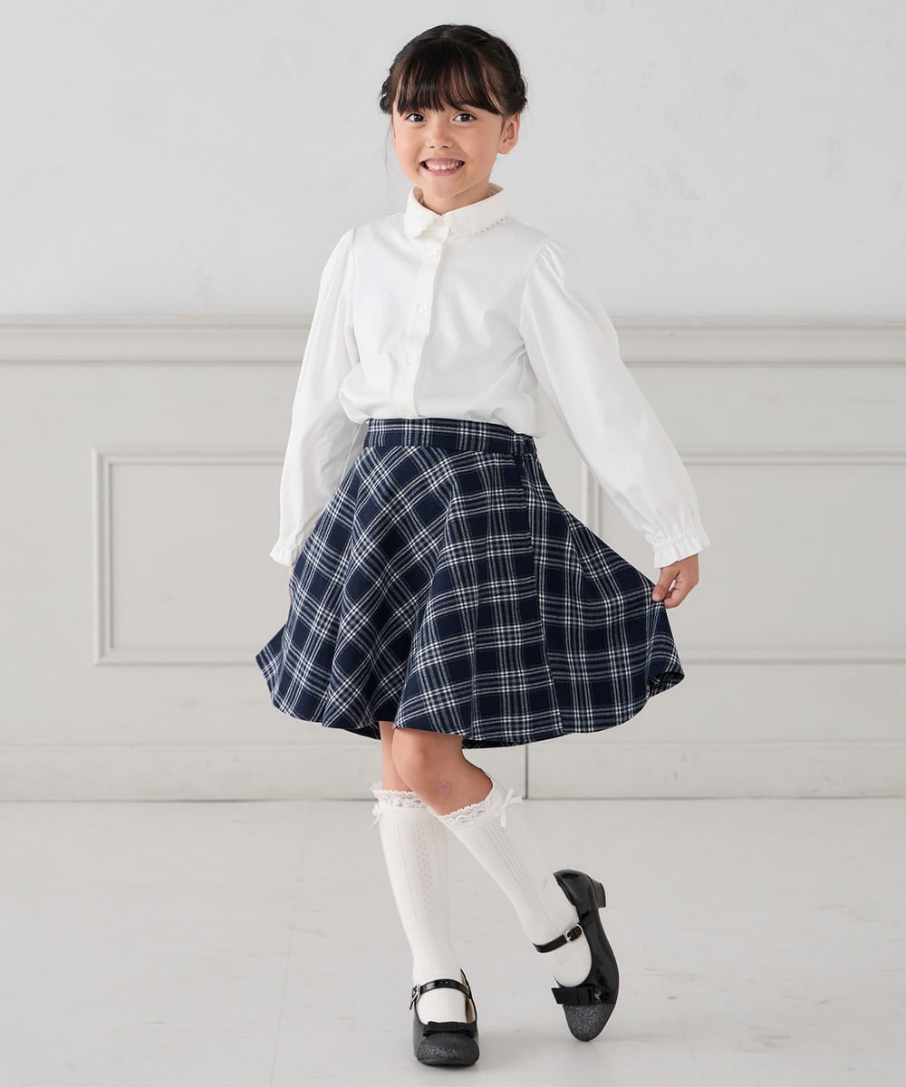 KGLCD03014 a.v.v KIDS(アー・ヴェ・ヴェ) [KIDS]フリルリボンハイソックス ホワイト