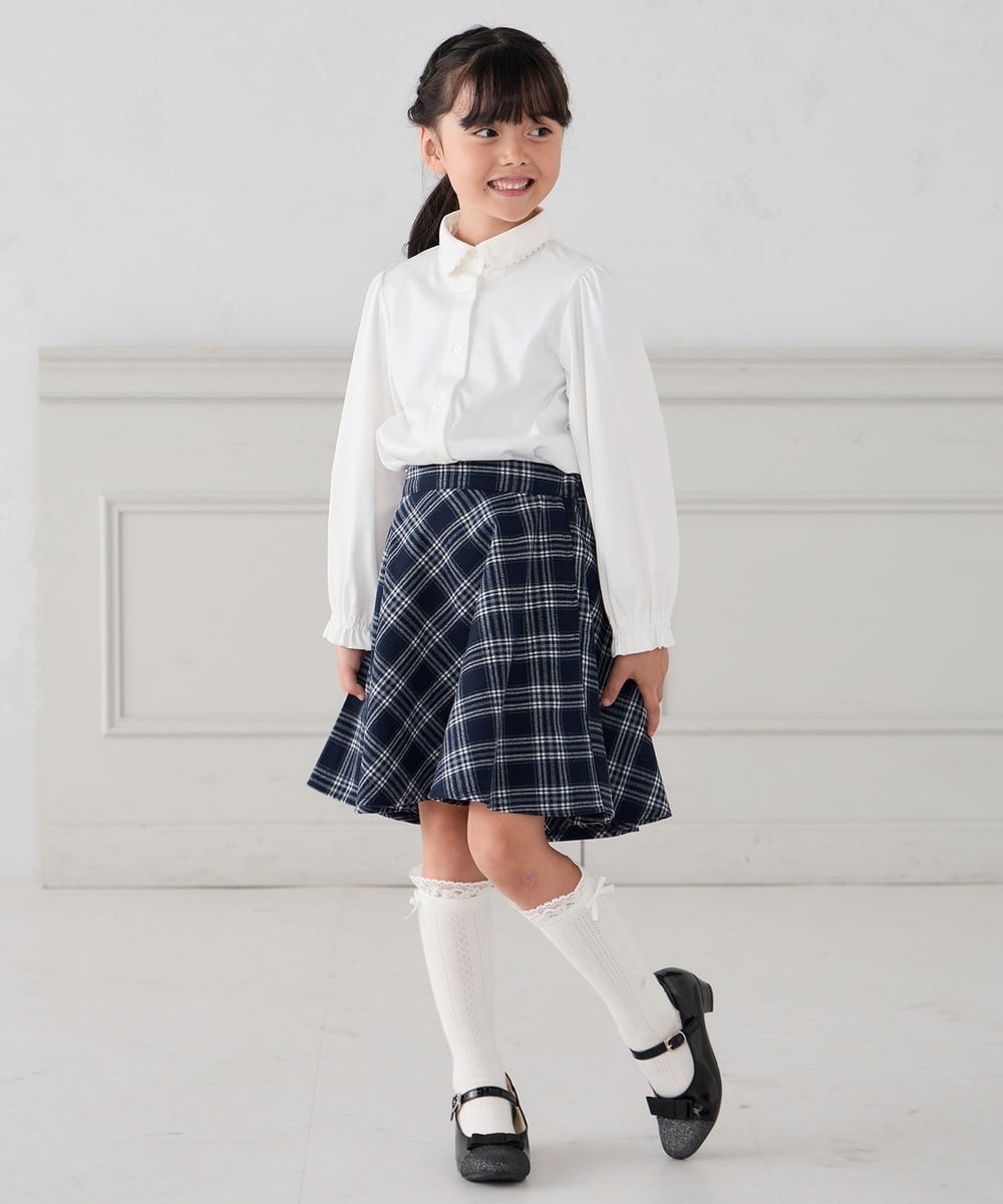 KGLCD03014 a.v.v KIDS(アー・ヴェ・ヴェ) [KIDS]フリルリボンハイソックス ホワイト