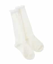 KGLCD03014 a.v.v KIDS(アー・ヴェ・ヴェ) [16-18cm/19-21cm]【セレモニー】フリルリボンハイソックス ホワイト