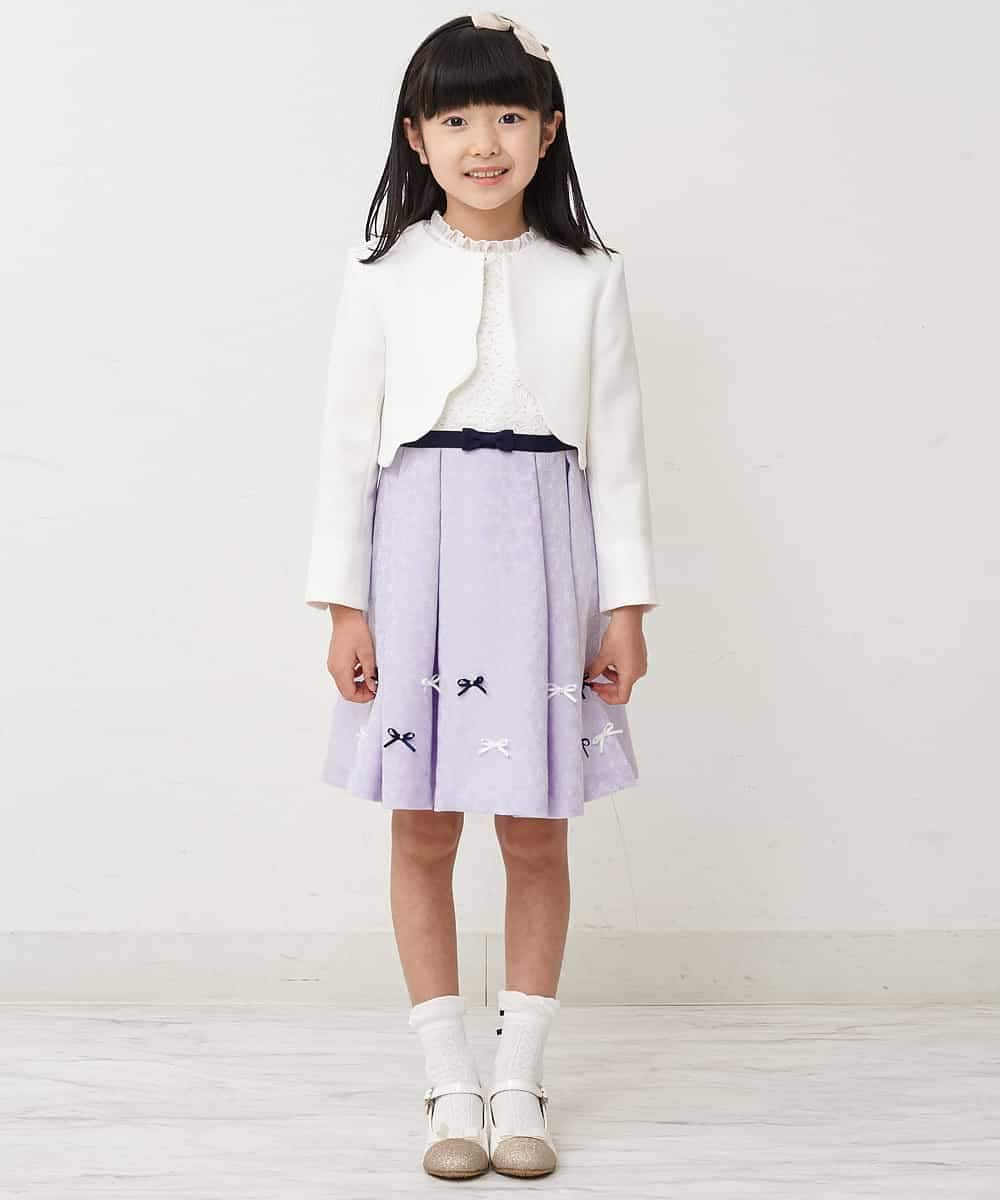 KGLCP12009 a.v.v KIDS(アー・ヴェ・ヴェ) [KIDS]リボン付きショートソックス ホワイト