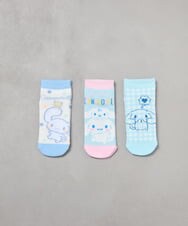 KGLED01012 a.v.v KIDS(アー・ヴェ・ヴェ) [KIDS]【シナモロール】３点セットアソートソックス ライトブルー