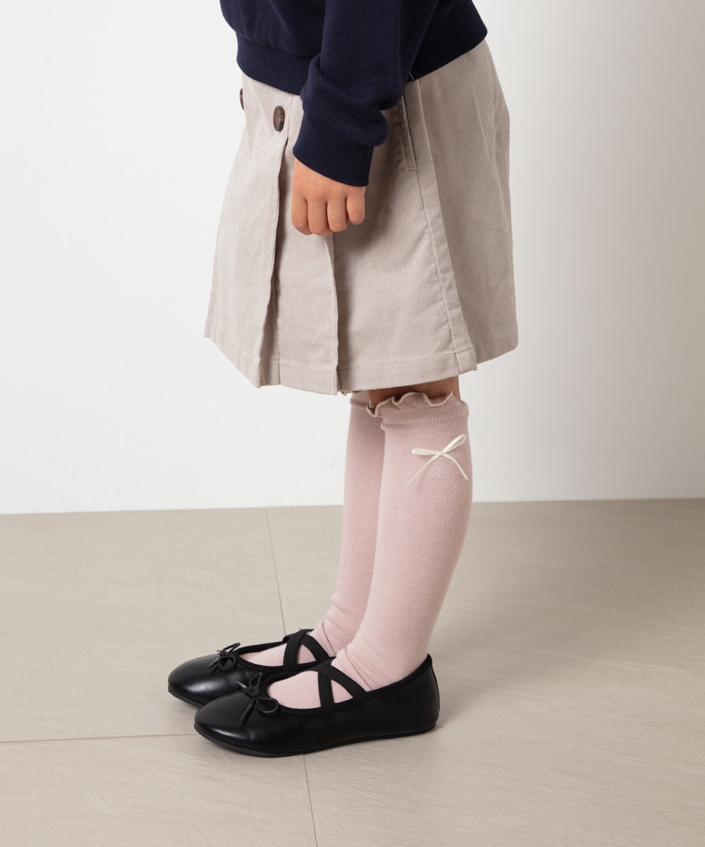 KGLFS12009 a.v.v KIDS(アー・ヴェ・ヴェ) [KIDS]フリルメローハイソックス ピンク