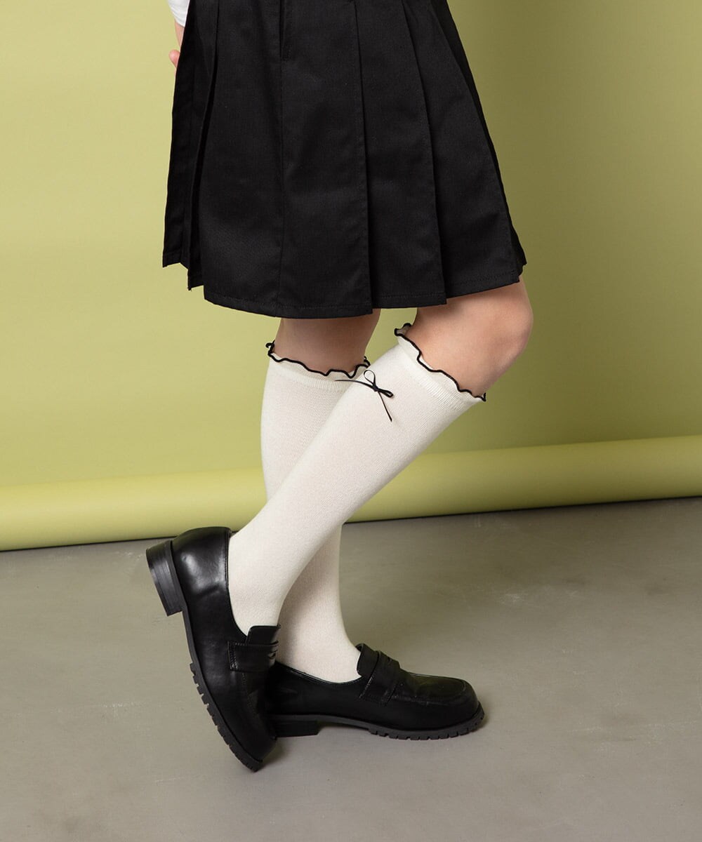 KGLFS12009 a.v.v KIDS(アー・ヴェ・ヴェ) [KIDS]フリルメローハイソックス アイボリー