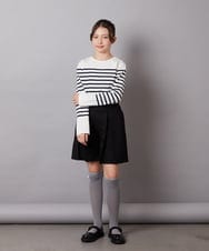 KGLFV12009 a.v.v KIDS(アー・ヴェ・ヴェ) [KIDS]リボンニーハイソックス グレー