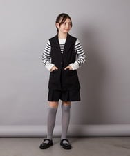 KGLFV12009 a.v.v KIDS(アー・ヴェ・ヴェ) [KIDS]リボンニーハイソックス グレー