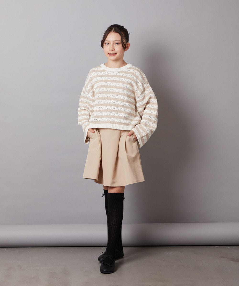 KGLFV12009 a.v.v KIDS(アー・ヴェ・ヴェ) [KIDS]リボンニーハイソックス グレー