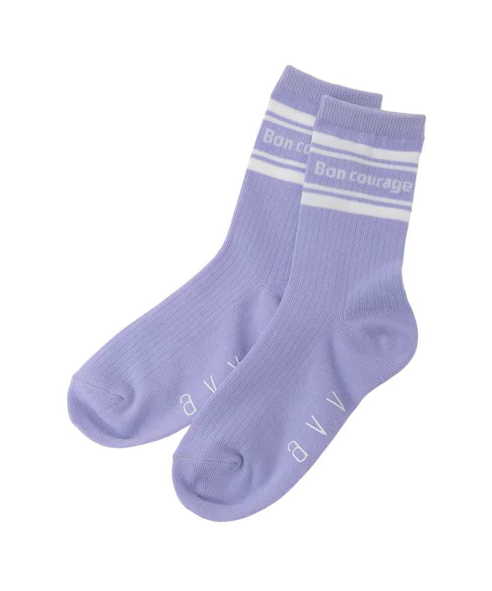 KGLGD10014 a.v.v KIDS(アー・ヴェ・ヴェ) [KIDS]【3点セット】アソートソックス ラベンダー
