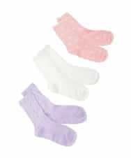 KGLGD11014 a.v.v KIDS(アー・ヴェ・ヴェ) [KIDS]【3点セット】アソートソックス ピンク