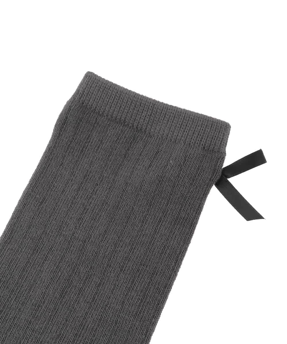 KGLGD12007 a.v.v KIDS(アー・ヴェ・ヴェ) [KIDS]バックリボンハイソックス グレー