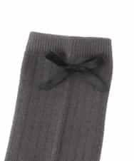 KGLGD12007 a.v.v KIDS(アー・ヴェ・ヴェ) [KIDS]バックリボンハイソックス グレー