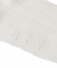 KGLJP04007 a.v.v KIDS(アー・ヴェ・ヴェ) [KIDS]ロゴ刺繍ルーズソックス ホワイト