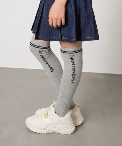 KGLTA05009 a.v.v KIDS [KIDS]【滑り止め付き】メッセージニーハイ