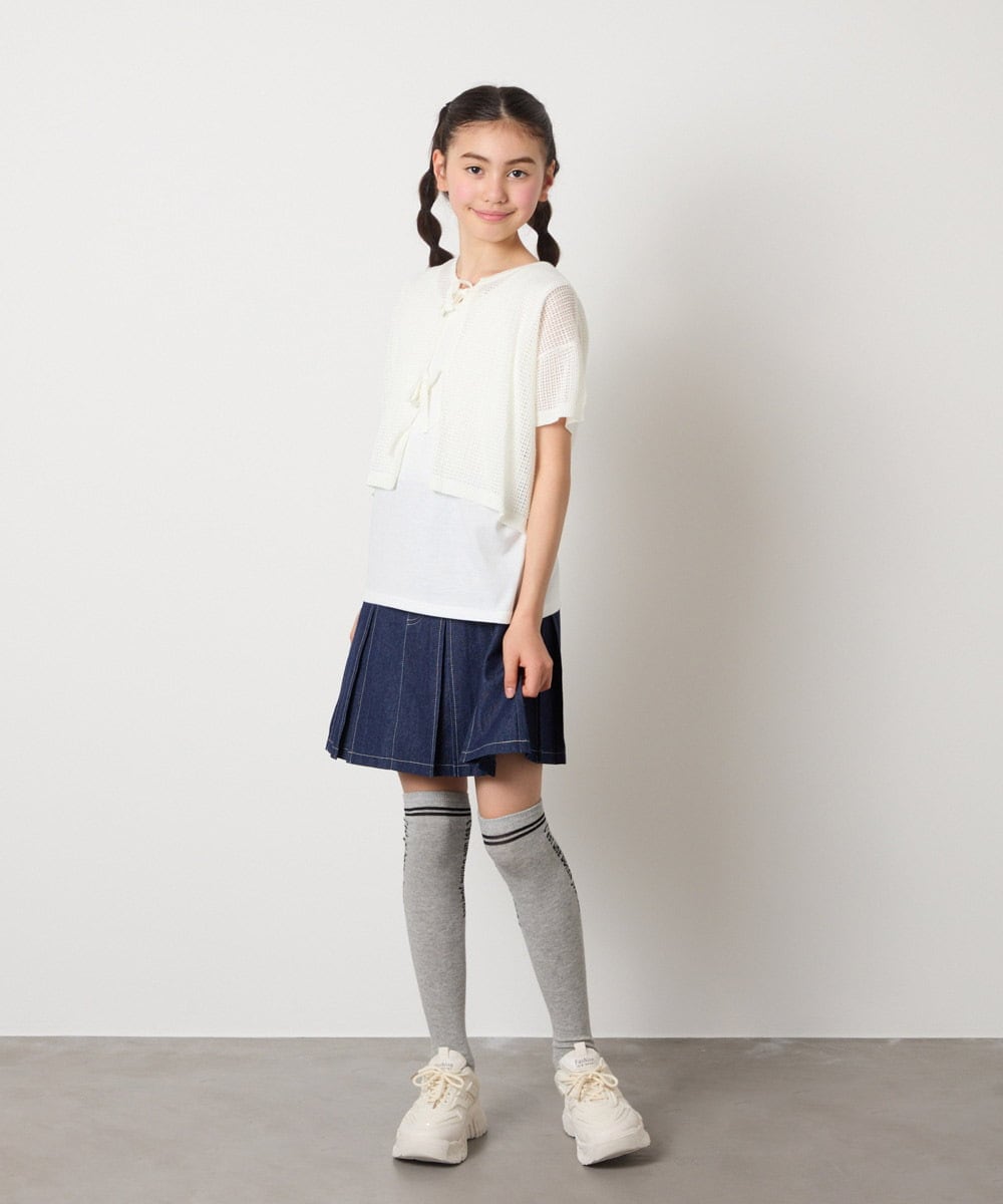 KGLTA05009 a.v.v KIDS(アー・ヴェ・ヴェ) [KIDS]メッセージニーハイ グレー