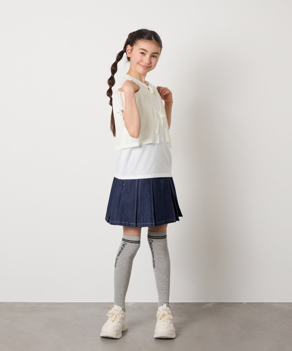 KGLTA05009 a.v.v KIDS(アー・ヴェ・ヴェ) [KIDS]メッセージニーハイ グレー
