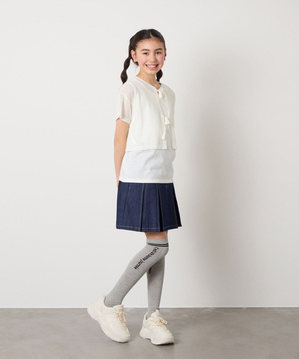 KGLTA05009 a.v.v KIDS(アー・ヴェ・ヴェ) [KIDS]メッセージニーハイ グレー