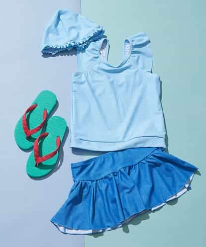 KGMGJ01039 a.v.v KIDS [100-130]【UVカット/3点セット】水着3点セット[WEB限定サイズ]