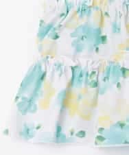 KGMGK04049 a.v.v KIDS(アー・ヴェ・ヴェ) [100-130]【2点セット】フラワープリントスイムワンピース[WEB限定サイズ] グリーン