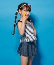 KGMGV01039 a.v.v KIDS(アー・ヴェ・ヴェ) [110-130]マリンボーダーセパレート水着 ネイビー