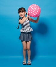 KGMGV01039 a.v.v KIDS(アー・ヴェ・ヴェ) [110-130]マリンボーダーセパレート水着 ネイビー