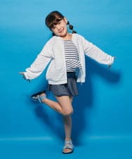 KGMGV01039 a.v.v KIDS(アー・ヴェ・ヴェ) [110-130]マリンボーダーセパレート水着 ネイビー