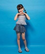 KGMGV01039 a.v.v KIDS(アー・ヴェ・ヴェ) [110-130]マリンボーダーセパレート水着 ネイビー