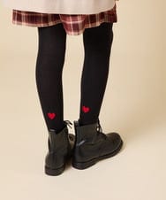 KGUAD06014 a.v.v KIDS(アー・ヴェ・ヴェ) [KIDS]ハートポイントタイツ ブラック