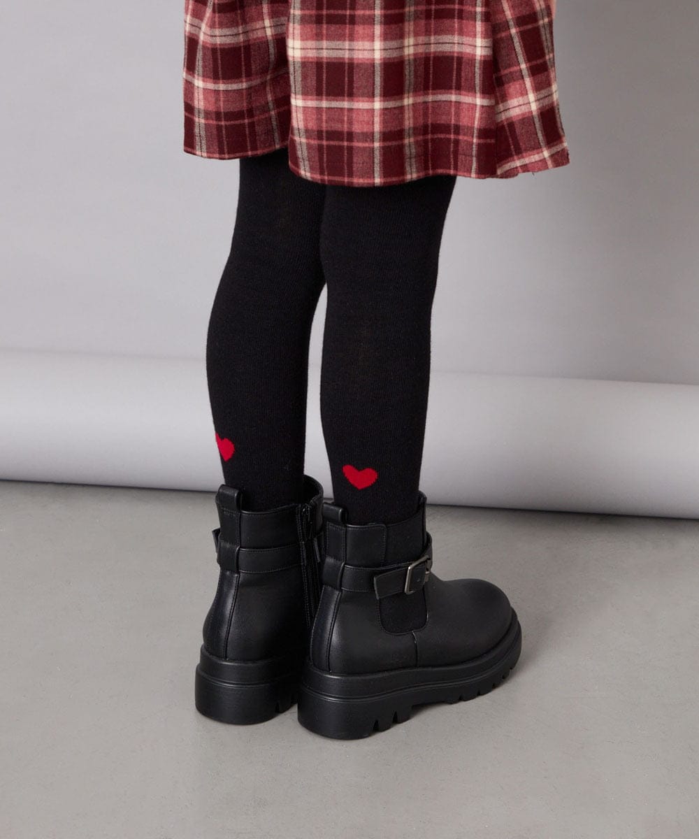 KGUAG31014 a.v.v KIDS(アー・ヴェ・ヴェ) ﾊｰﾄﾎﾟｲﾝﾄﾀｲﾂ ブラック