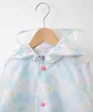 KGYJJ50034 a.v.v KIDS(アー・ヴェ・ヴェ) [KIDS]ｏｒａｎｇｅ　ｂｏｎｂｏｎユニコーンレインコート[WEB限定サイズ] ライトブルー