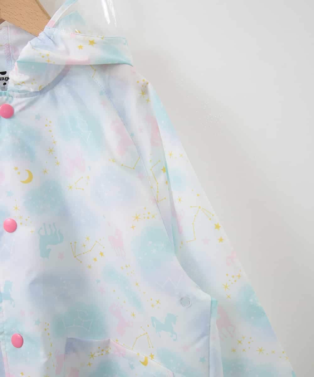 KGYJJ50034 a.v.v KIDS(アー・ヴェ・ヴェ) [KIDS]ｏｒａｎｇｅ　ｂｏｎｂｏｎユニコーンレインコート[WEB限定サイズ] ライトブルー