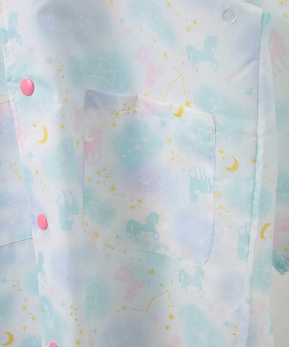 KGYJJ50034 a.v.v KIDS(アー・ヴェ・ヴェ) [KIDS]ｏｒａｎｇｅ　ｂｏｎｂｏｎユニコーンレインコート[WEB限定サイズ] ライトブルー