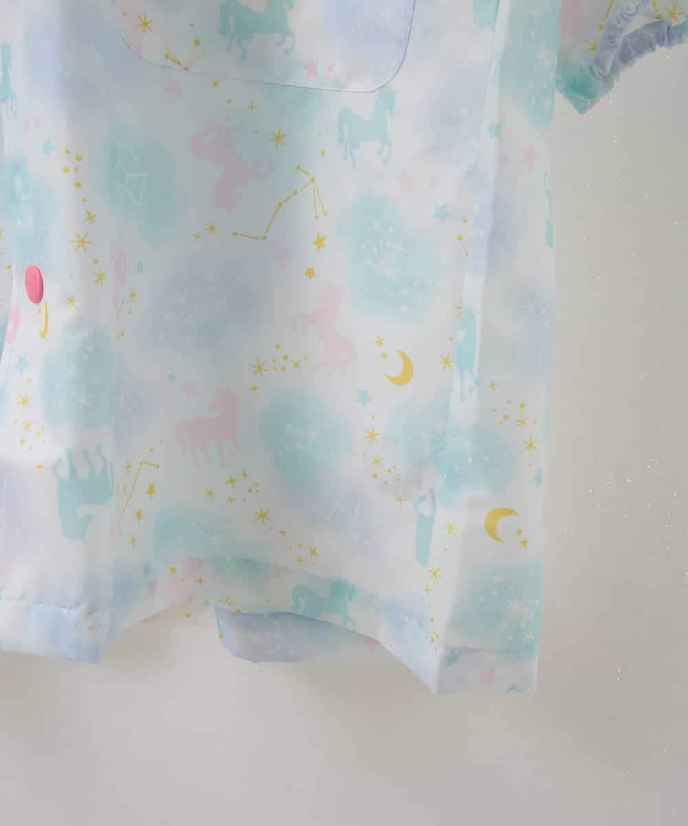 KGYJJ50034 a.v.v KIDS(アー・ヴェ・ヴェ) [KIDS]ｏｒａｎｇｅ　ｂｏｎｂｏｎユニコーンレインコート[WEB限定サイズ] ライトブルー