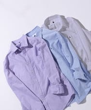 KHBEA01044 a.v.v MEN(アー・ヴェ・ヴェ) 【累計2万枚販売】エッフェル塔刺繡オックスボタンダウンシャツ ラベンダー