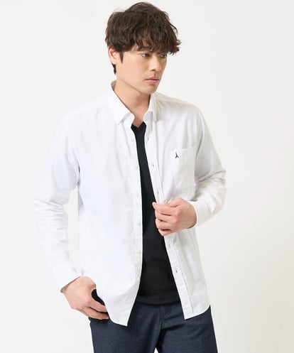 KHBEA01044 a.v.v MEN 【累計2万枚販売】エッフェル塔刺繡オックスボタンダウンシャツ